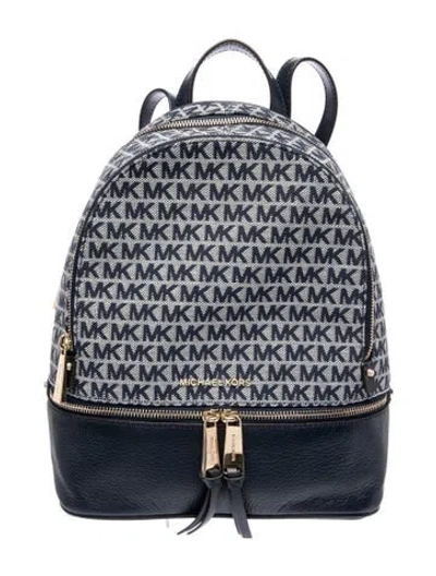 Pre-owned Michael Michael Kors Canvas Backpack In Blue