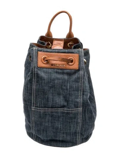 Pre-owned Michael Michael Kors Canvas Backpack In Blue