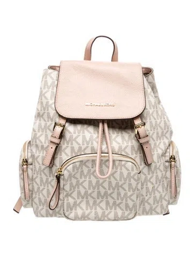 Pre-owned Michael Michael Kors Canvas Backpack In Neutrals
