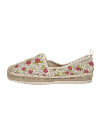 Pre-owned Michael Michael Kors Canvas Printed Espadrilles In Neutral