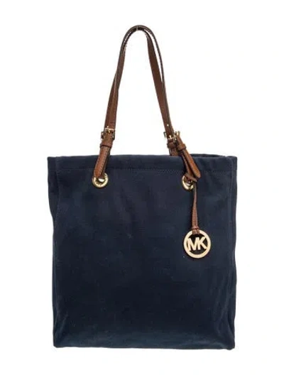 Pre-owned Michael Michael Kors Canvas Tote In Blue