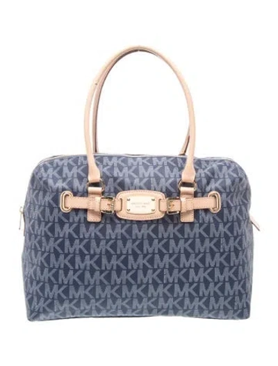 Pre-owned Michael Michael Kors Canvas Tote In Blue