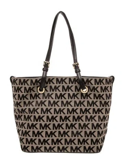 Pre-owned Michael Michael Kors Canvas Tote In Brown