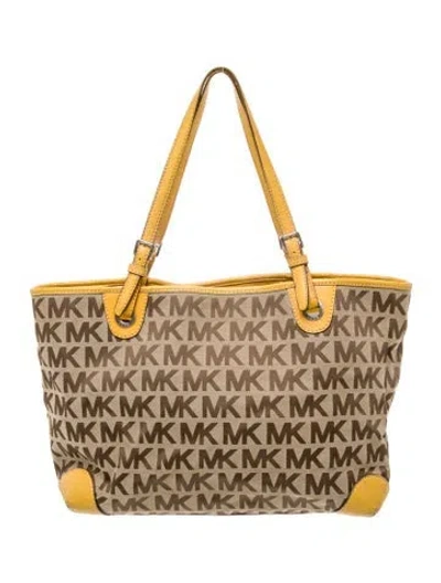 Pre-owned Michael Michael Kors Canvas Tote In Neutral