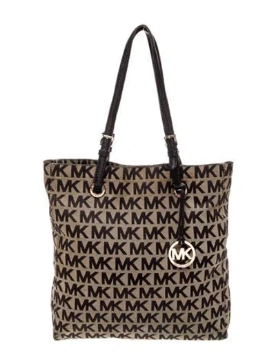 Pre-owned Michael Michael Kors Canvas Tote In Neutral