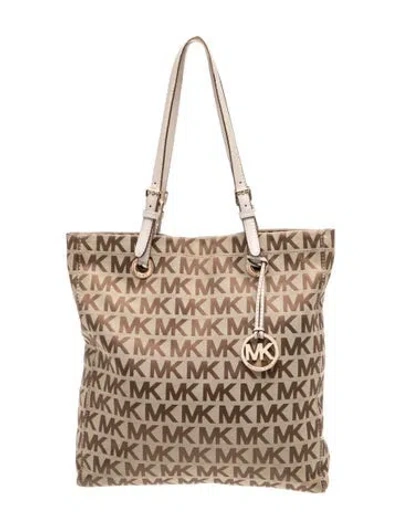 Pre-owned Michael Michael Kors Canvas Tote In Neutral