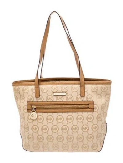 Pre-owned Michael Michael Kors Canvas Tote In Orange