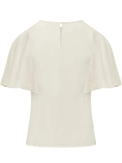 Michael Michael Kors Cape-sleeve Top In Neutral