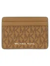 Michael Michael Kors Card Holder With Logo In Multicolour