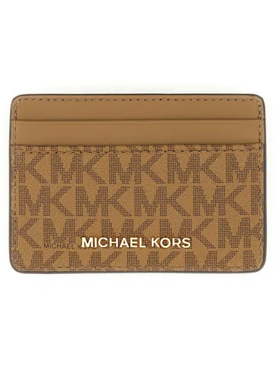 Michael Michael Kors Card Holder With Logo In Multicolour