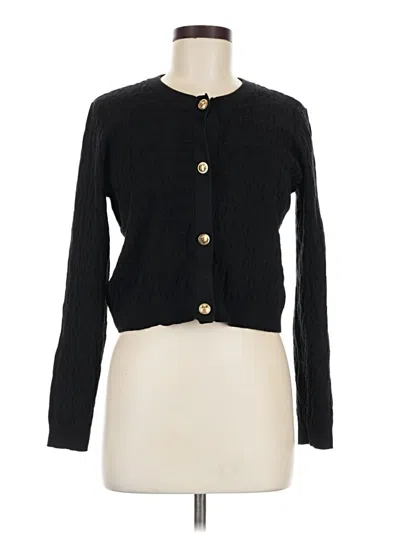 Pre-owned Michael Michael Kors Cardigan Sweater In Black