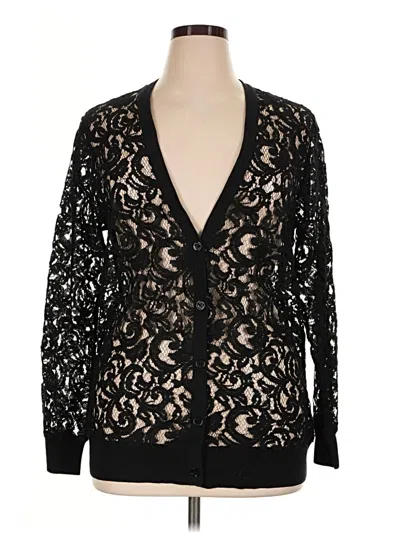 Pre-owned Michael Michael Kors Cardigan Sweater In Black