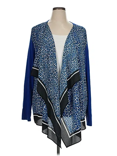 Pre-owned Michael Michael Kors Cardigan Sweater In Blue