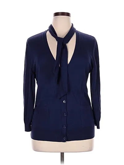 Pre-owned Michael Michael Kors Cardigan Sweater In Blue