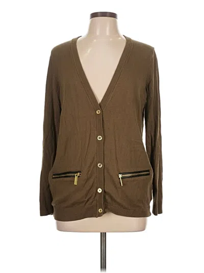 Pre-owned Michael Michael Kors Cardigan Sweater In Brown