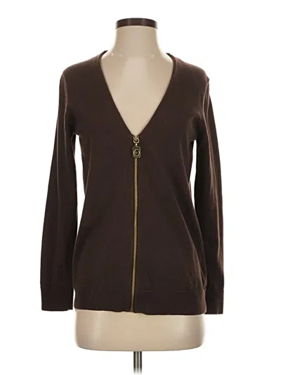 Pre-owned Michael Michael Kors Cardigan Sweater In Brown