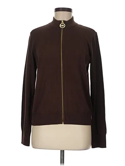 Pre-owned Michael Michael Kors Cardigan Sweater In Brown
