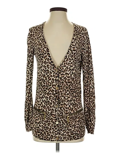 Pre-owned Michael Michael Kors Cardigan Sweater In Brown