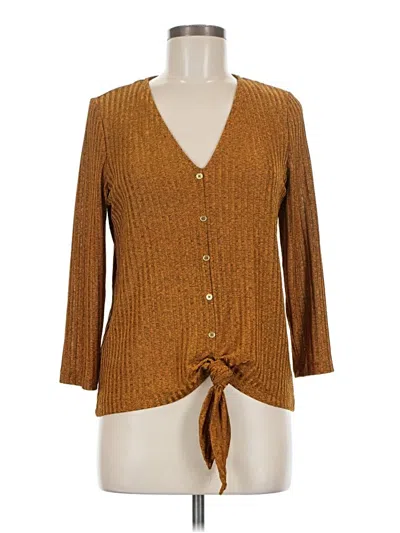 Pre-owned Michael Michael Kors Cardigan Sweater In Brown