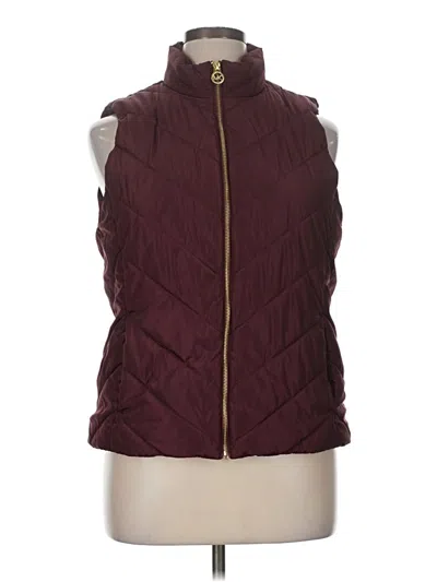 Pre-owned Michael Michael Kors Cardigan Sweater In Burgundy