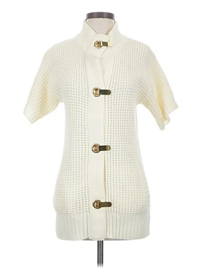 Pre-owned Michael Michael Kors Cardigan Sweater In Ivory