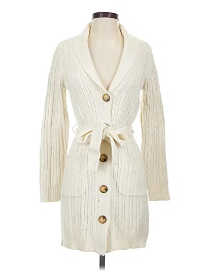 Pre-owned Michael Michael Kors Cardigan Sweater In Ivory