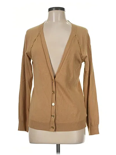 Pre-owned Michael Michael Kors Cardigan Sweater In Tan