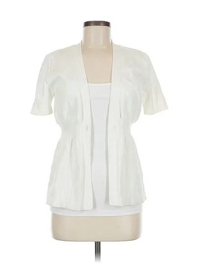 Pre-owned Michael Michael Kors Cardigan Sweater In White