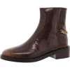 Michael Michael Kors Carlisle Flat Bootie Womens Zipper Leather Booties In Multi