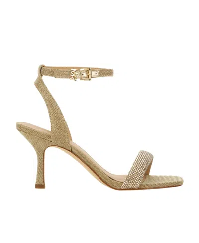 MICHAEL MICHAEL KORS MICHAEL MICHAEL KORS CARRIE RHINESTONED EMBELLISHED SANDALS
