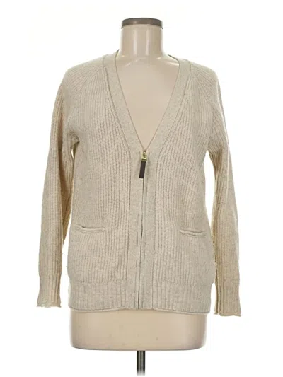 Pre-owned Michael Michael Kors Cashmere Cardigan Sweater In Brown