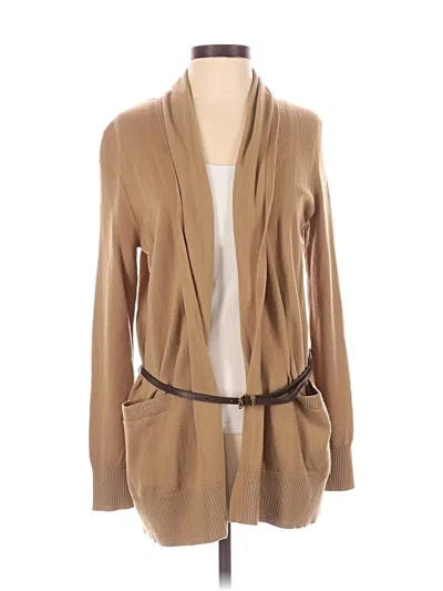 Pre-owned Michael Michael Kors Cashmere Cardigan Sweater In Gold