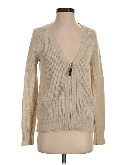 Pre-owned Michael Michael Kors Cashmere Cardigan Sweater In Tan
