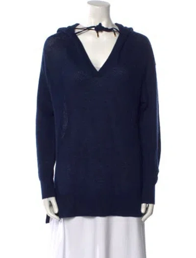 Pre-owned Michael Michael Kors Cashmere Crew Neck Sweater In Blue