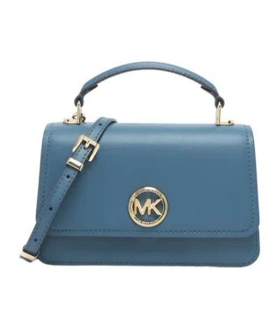 Michael Michael Kors Chain Diagonal Backpack In Blue