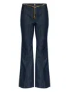 Michael Michael Kors Logo-plaque Flared Jeans In Blue
