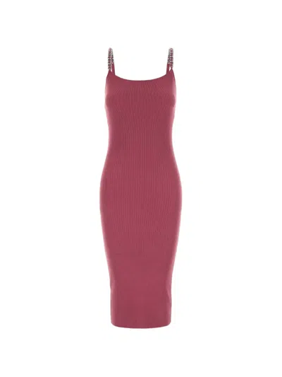 Michael Michael Kors Michael By Michael Kors Dark Pink Stretch Jersey Dress In Brown