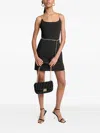 Michael Michael Kors Bustier Minidress With Waist-cinching Belt In Black