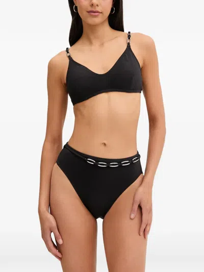 Michael Michael Kors Chain-link Bikini Top In Black