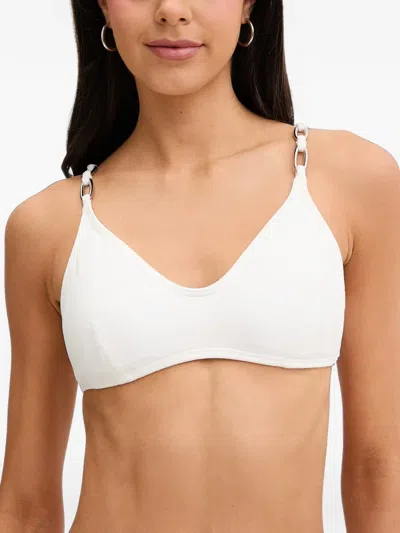 Michael Michael Kors Chain-link Bikini Top In White