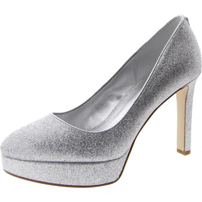 Michael Michael Kors Chantal Womens Stiletto Closed Toe Pumps In Silver