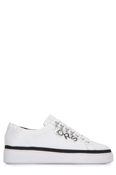 Michael Michael Kors Chapman Logo Lettering Sneakers In White