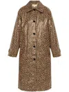 Michael Michael Kors Cheetah-print Coat In Brown