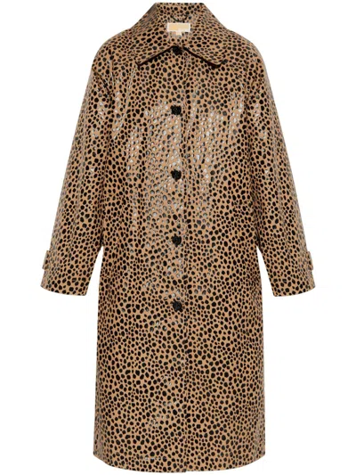 Michael Michael Kors Cheetah-print Coat In Multi