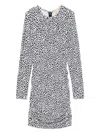 Michael Michael Kors Vestido ml Blanco Manchas Negras Corto In White