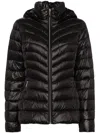 Michael Michael Kors Chevron Packable Jacket In Black