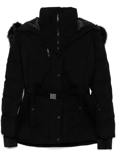 Michael Michael Kors Chevron Scuba Coat In Black