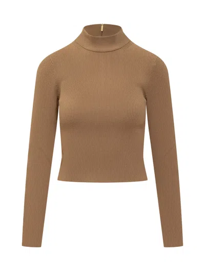 Michael Michael Kors Chic Pullover In Brown