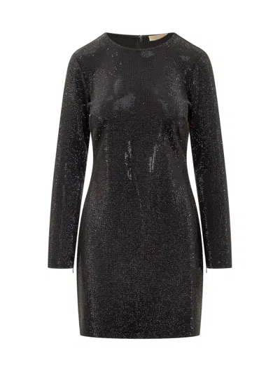 Michael Michael Kors Chic Suit Mini Short With Artistic Accents In Black