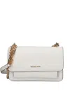 Michael Michael Kors Jet Set Leather Crossbody Bag In White